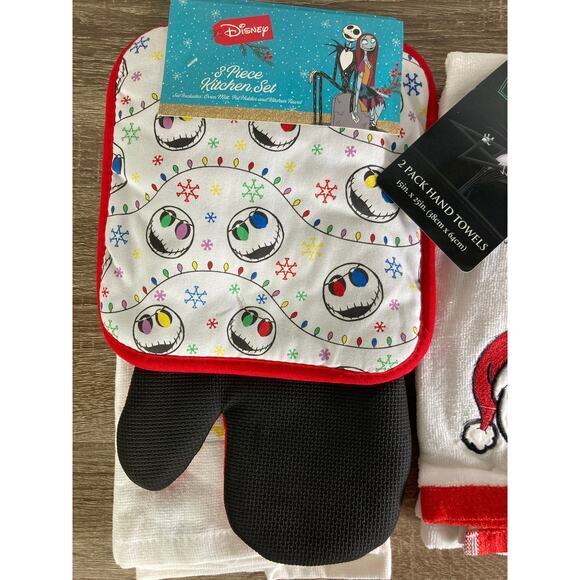 Disney Nightmare‎ Before Christmas 3-Piece + Hand Towels Kitchen Set Skellington - Picture 3 of 14